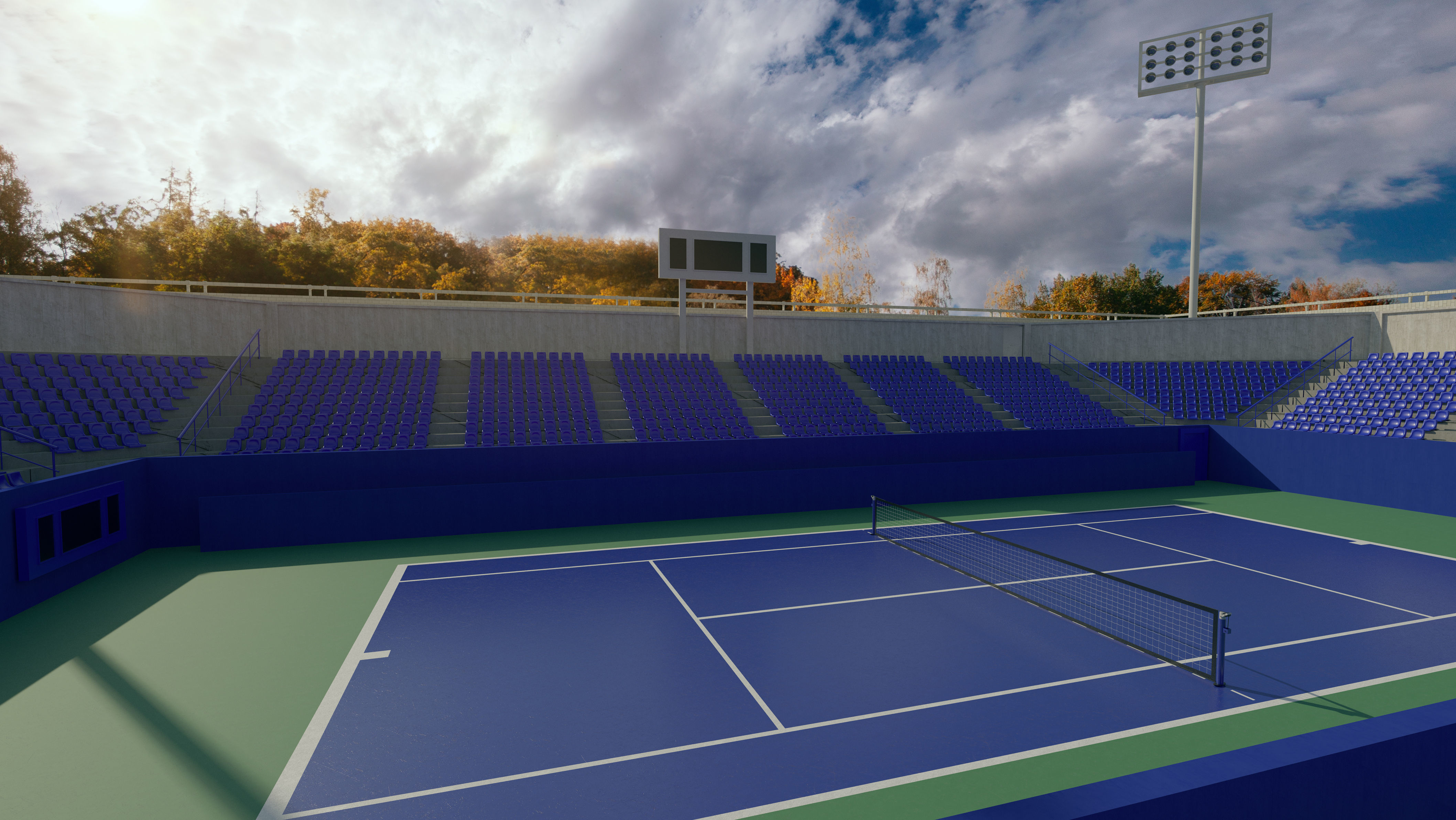 Tennis court 3D model_5