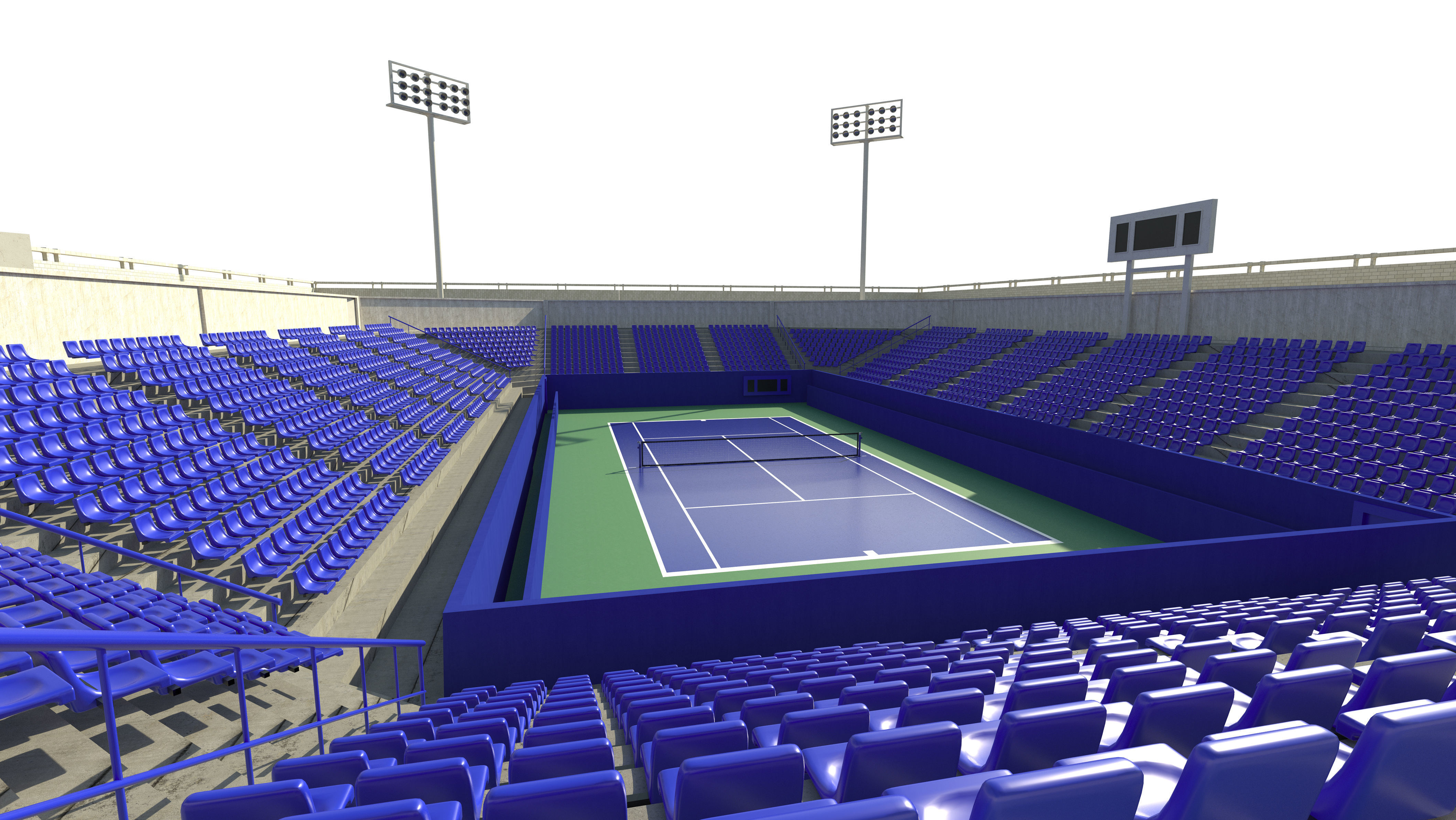 Tennis court 3D model_10