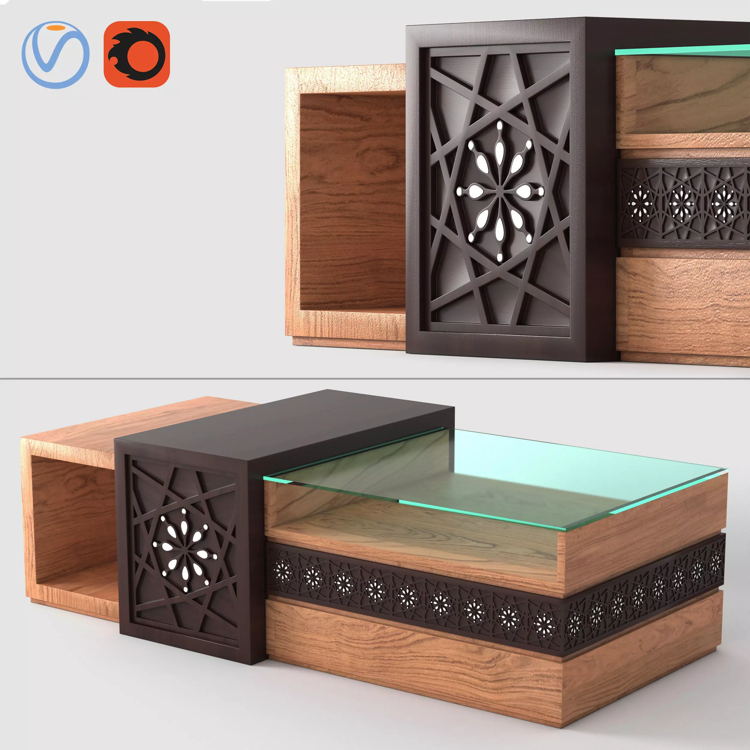 table001 arabic coffee table 3D model_0