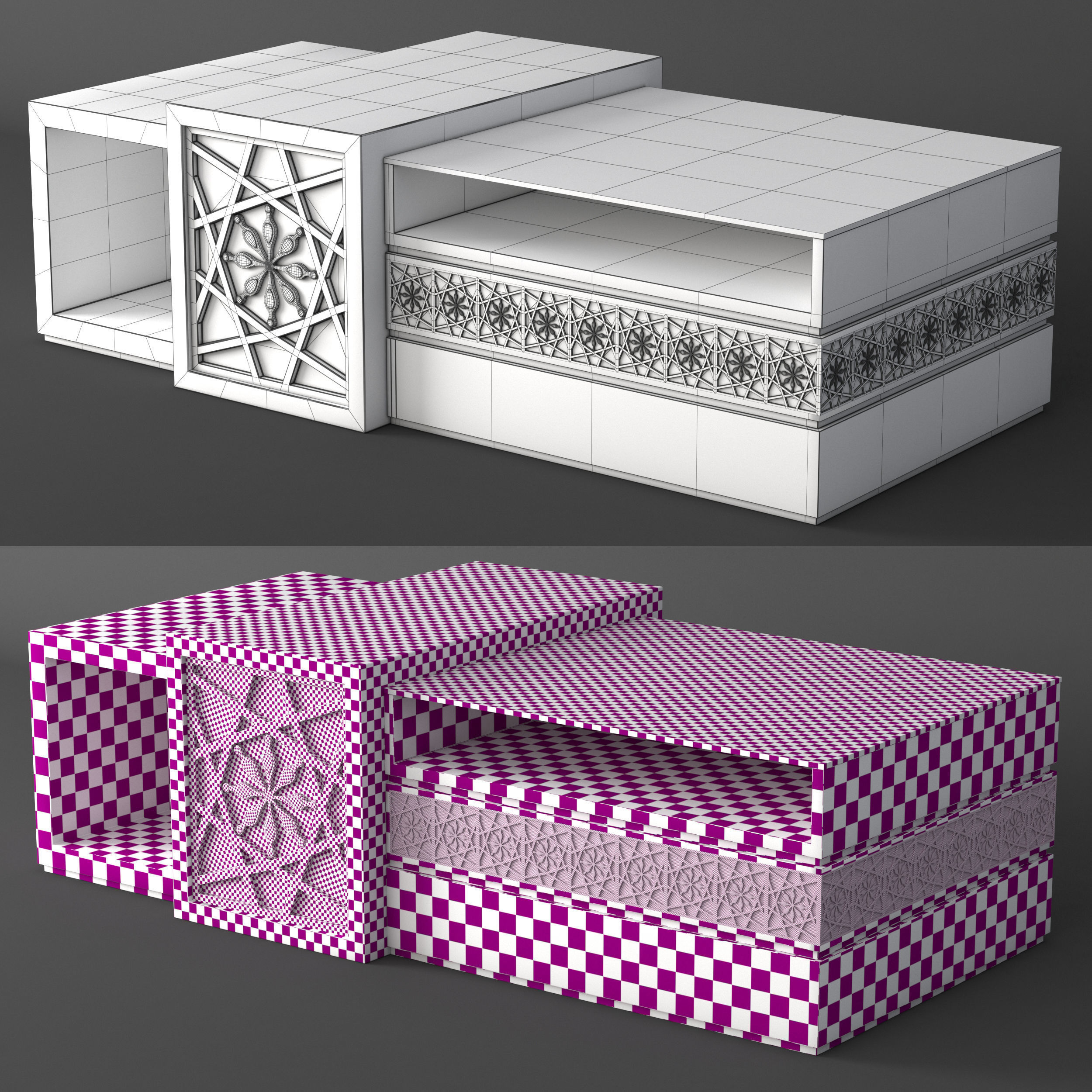 table001 arabic coffee table 3D model_3