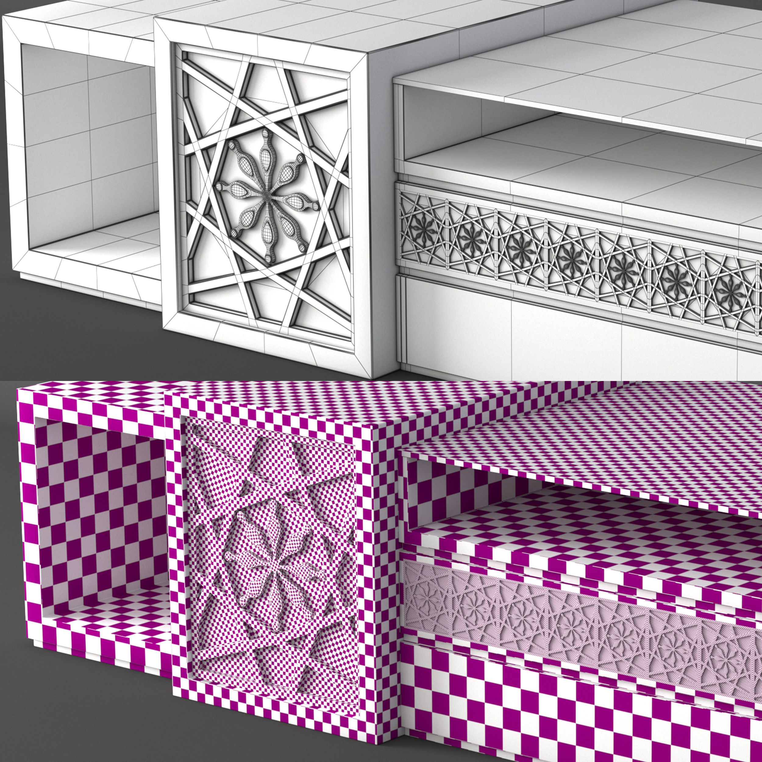 table001 arabic coffee table 3D model_4