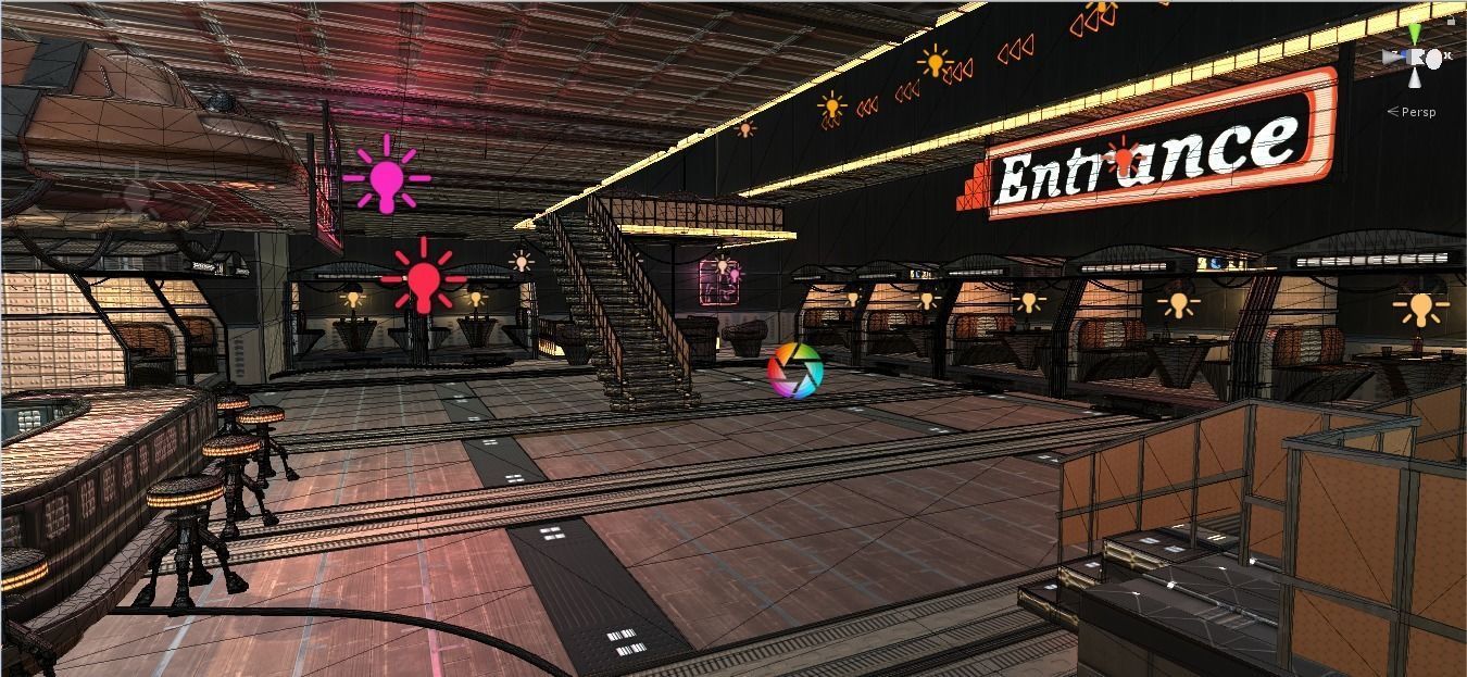 Artsate - Futuristic Bar Environment Low-poly 3D model_11