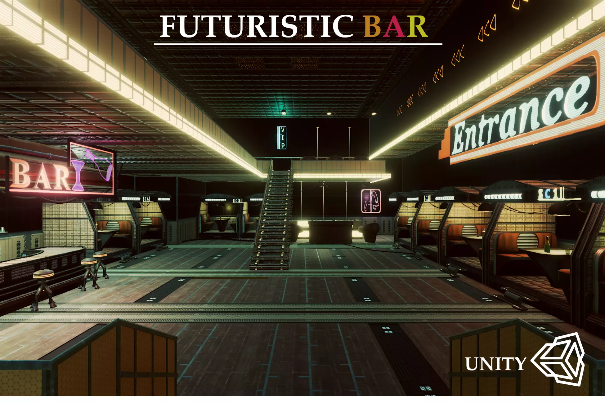 Artsate - Futuristic Bar Environment Low-poly 3D model_0