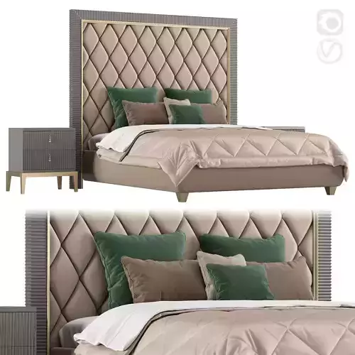 CAVIO CASA bed Gatsby bedside table Sidney bedside 3D model