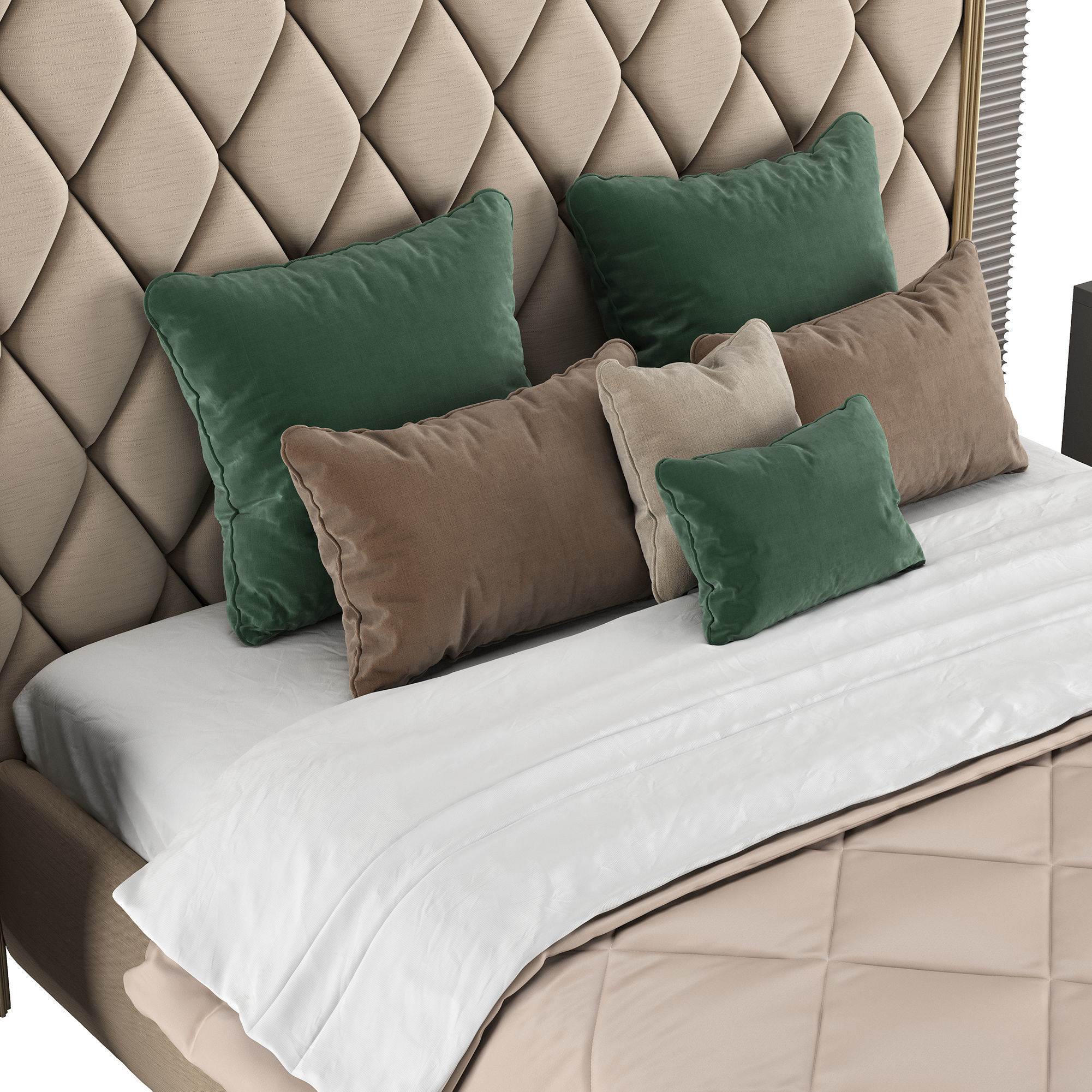 CAVIO CASA bed Gatsby bedside table Sidney bedside 3D model_5