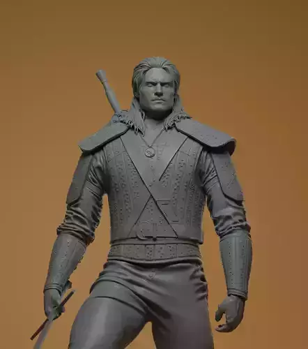 Geralt of Rivia - The Witcher Netflix series 3D print model