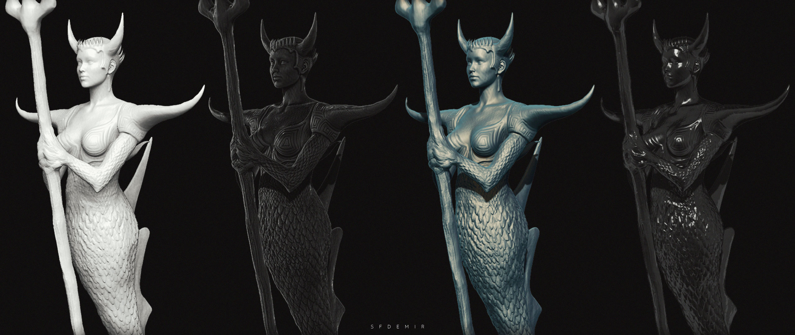 Siren Queen Anemone 3D model_4