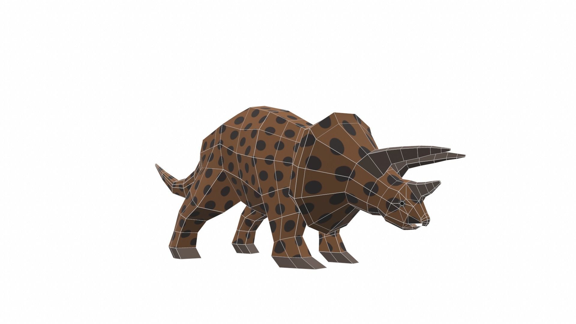 Dinosaur Triceratops - 03 Low-poly 3D model_1