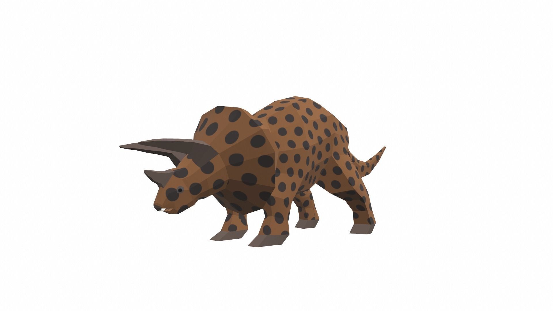 Dinosaur Triceratops - 03 Low-poly 3D model_5