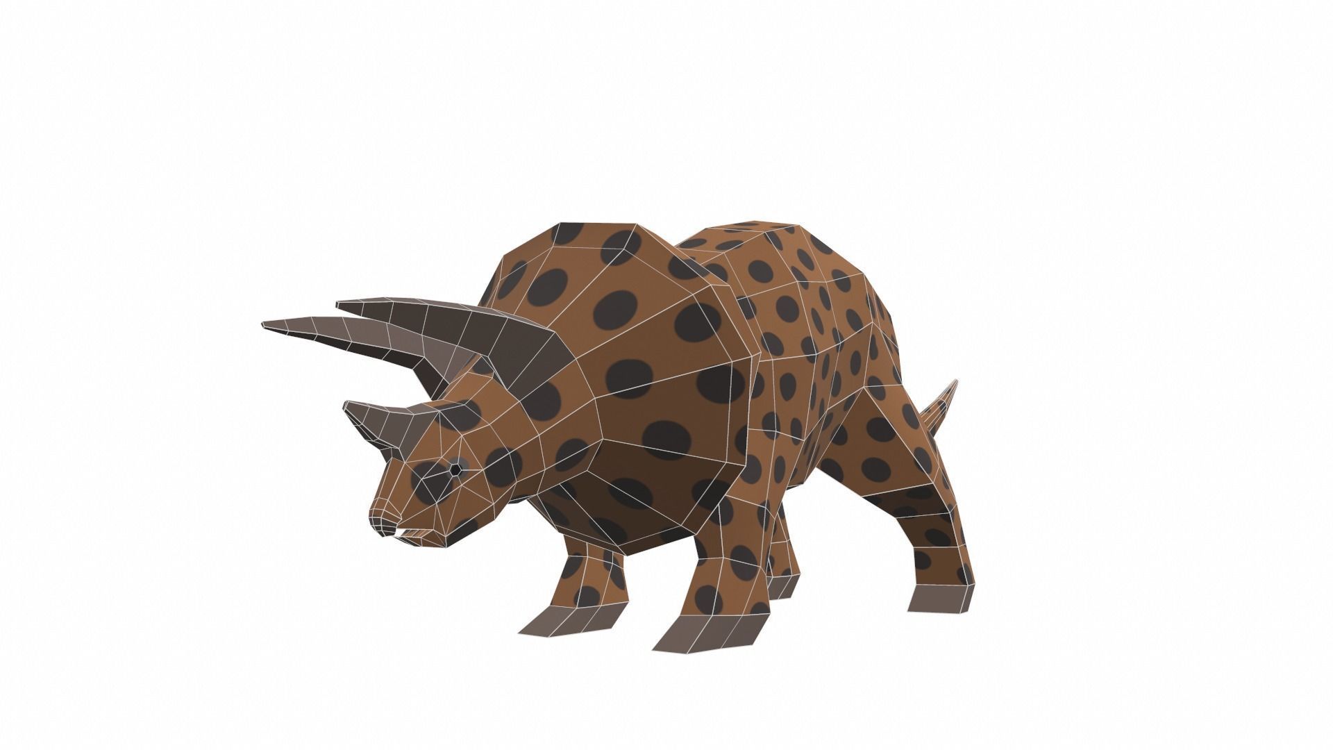Dinosaur Triceratops - 03 Low-poly 3D model_10