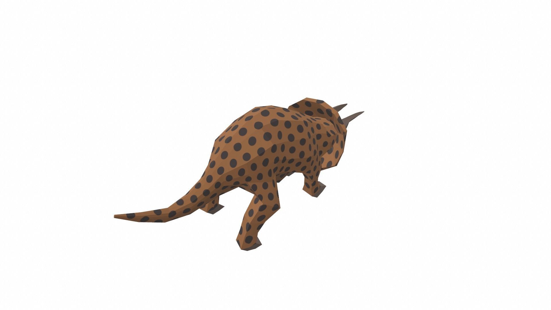 Dinosaur Triceratops - 03 Low-poly 3D model_7