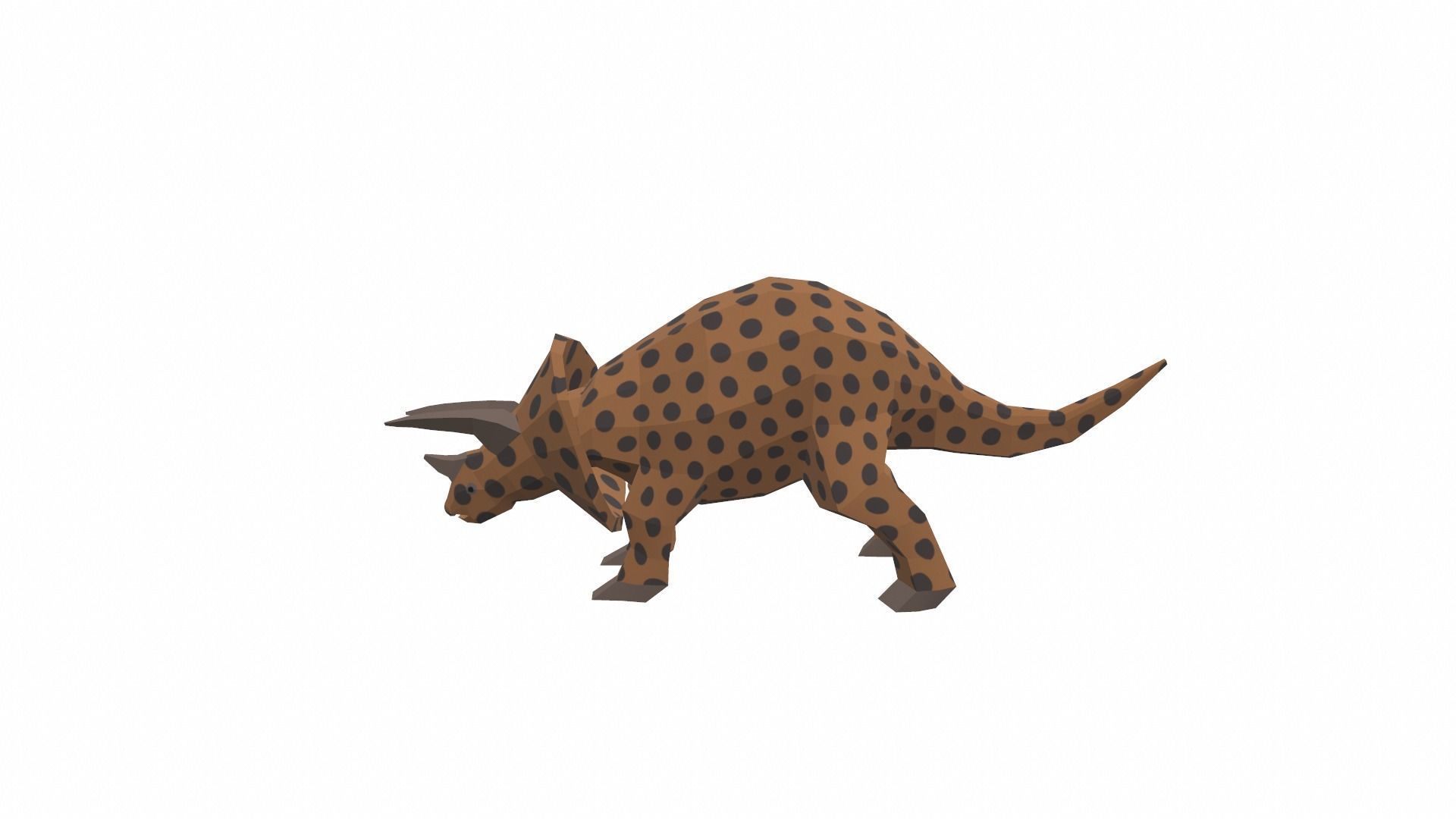 Dinosaur Triceratops - 03 Low-poly 3D model_6