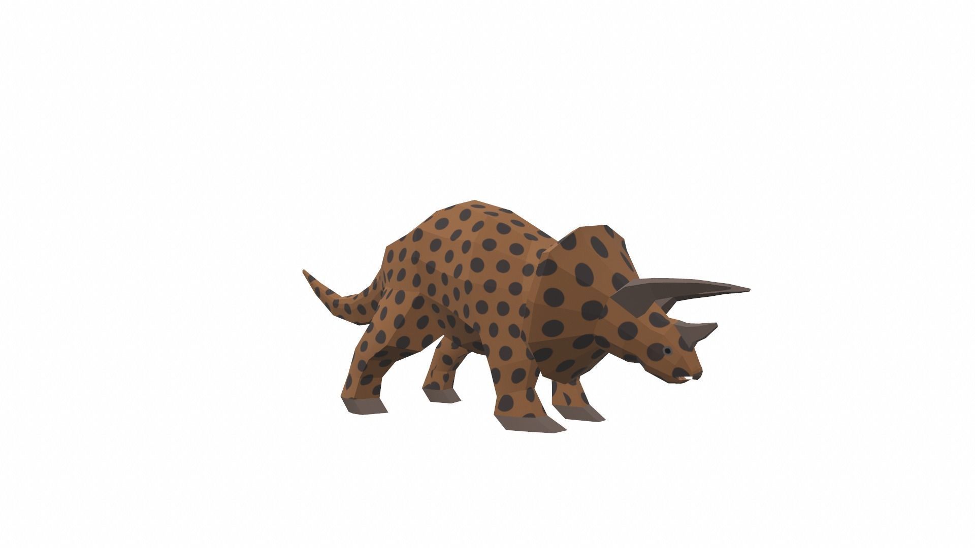 Dinosaur Triceratops - 03 Low-poly 3D model_3