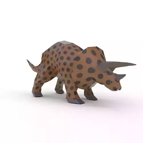 Dinosaur Triceratops - 03 Low-poly 3D model