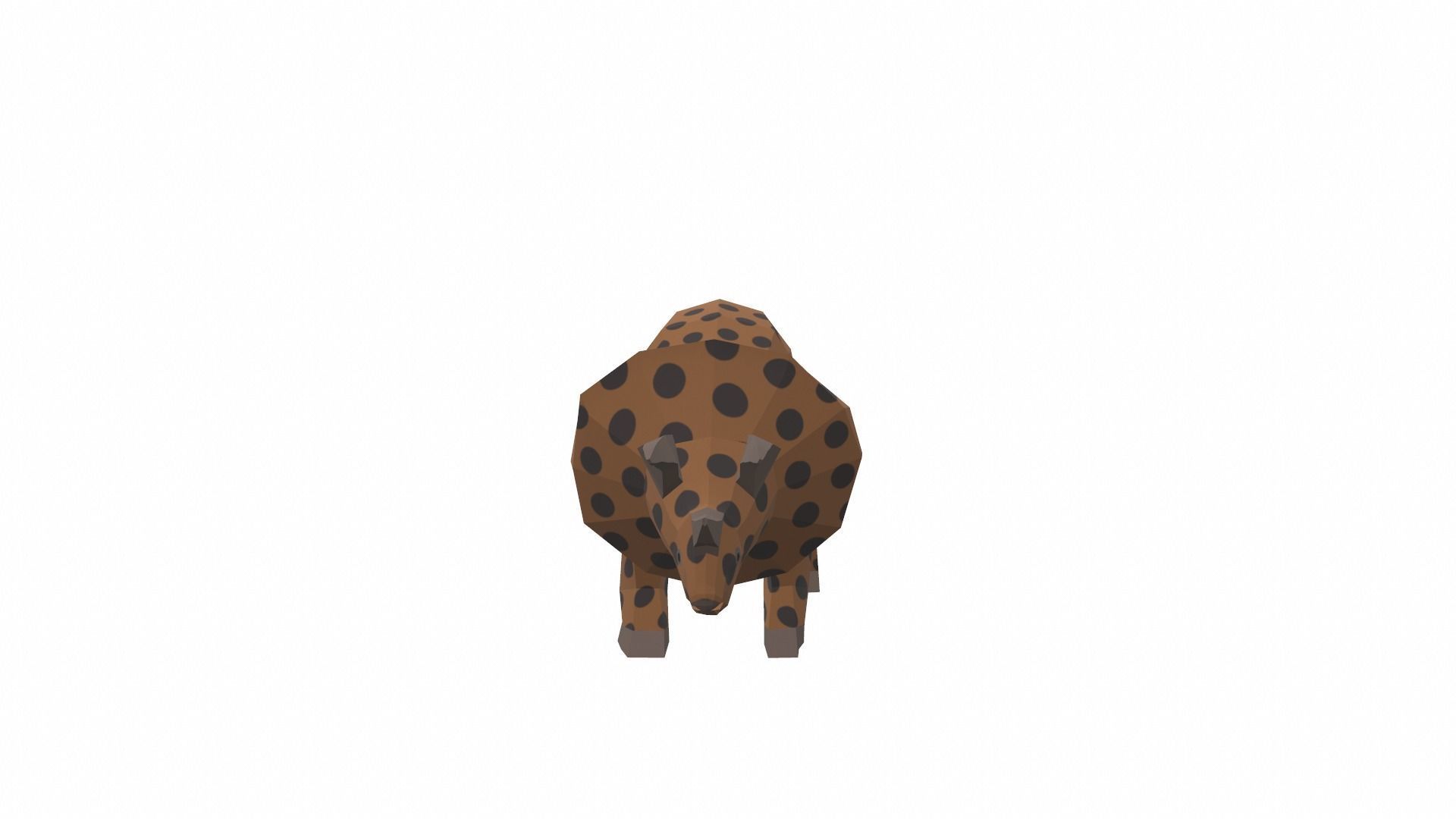 Dinosaur Triceratops - 03 Low-poly 3D model_4