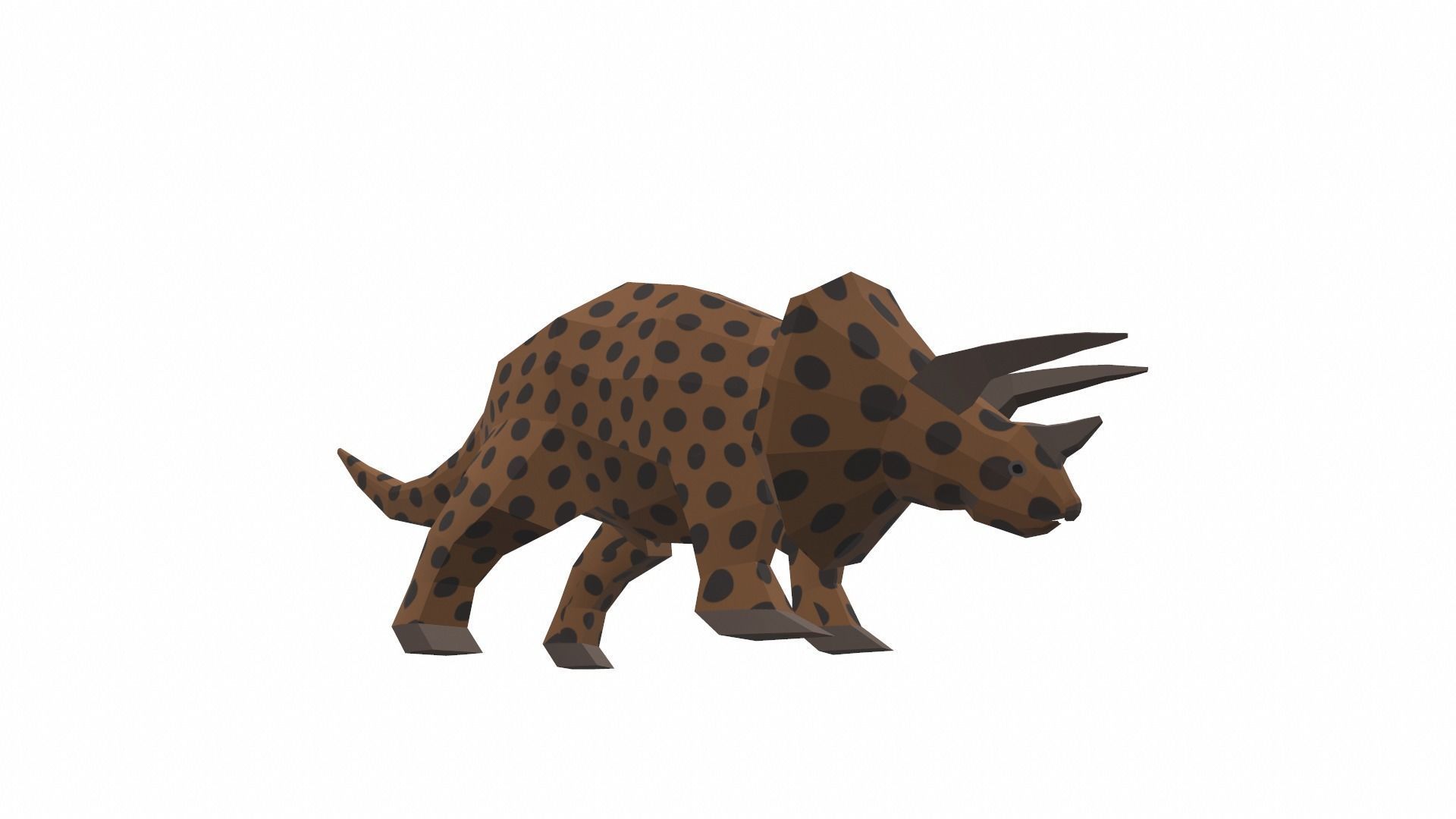 Dinosaur Triceratops - 03 Low-poly 3D model_8