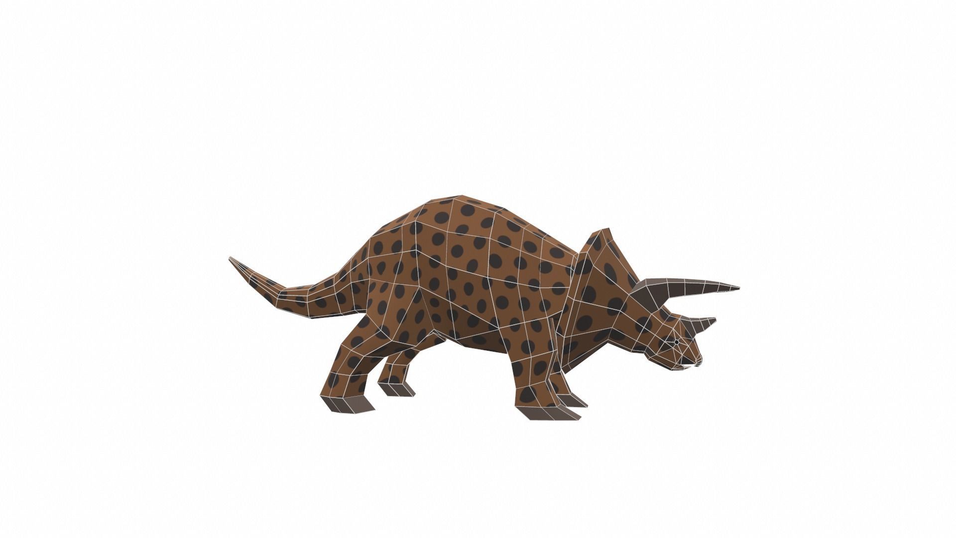 Dinosaur Triceratops - 03 Low-poly 3D model_9