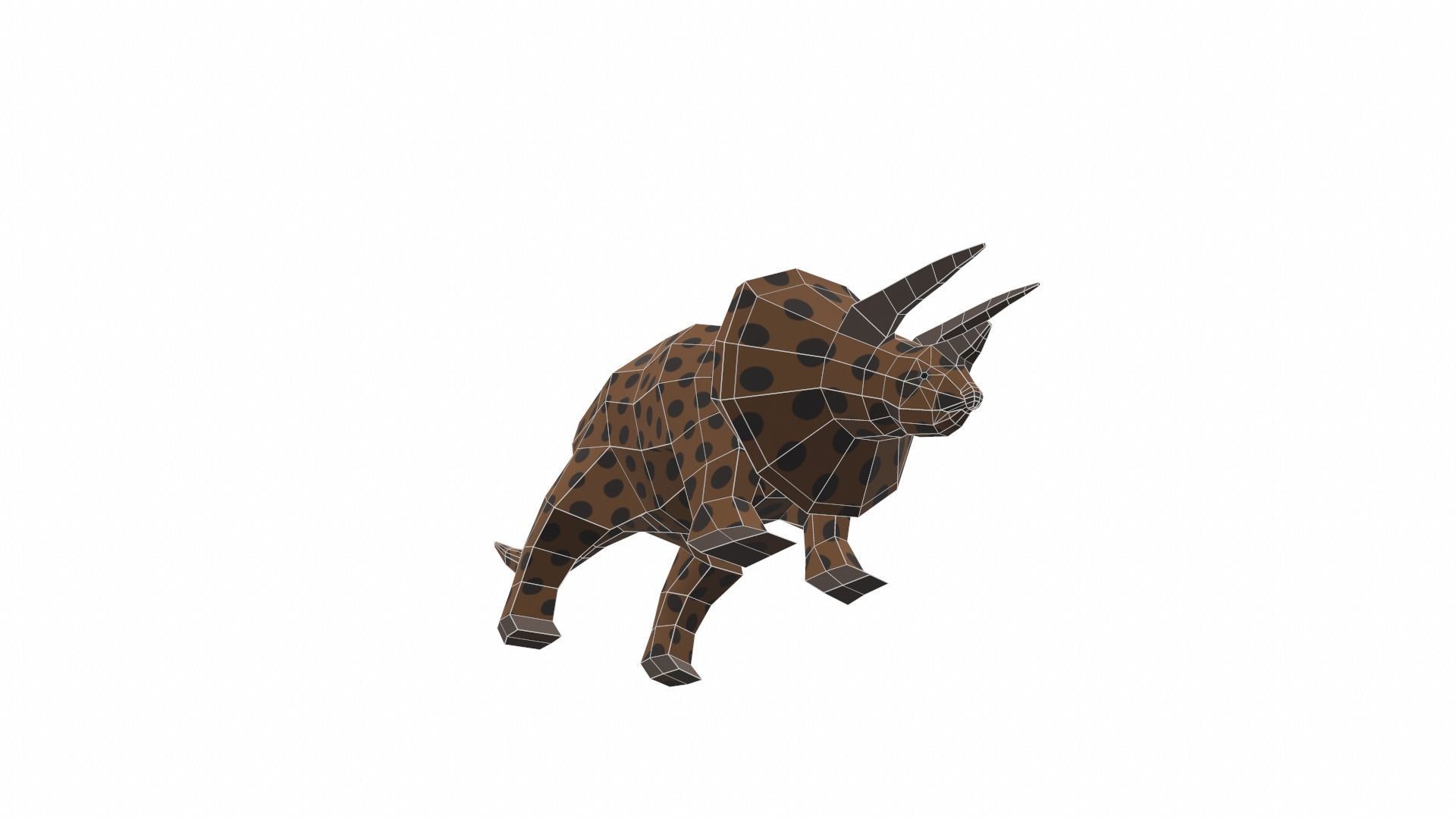 Dinosaur Triceratops - 03 Low-poly 3D model_11