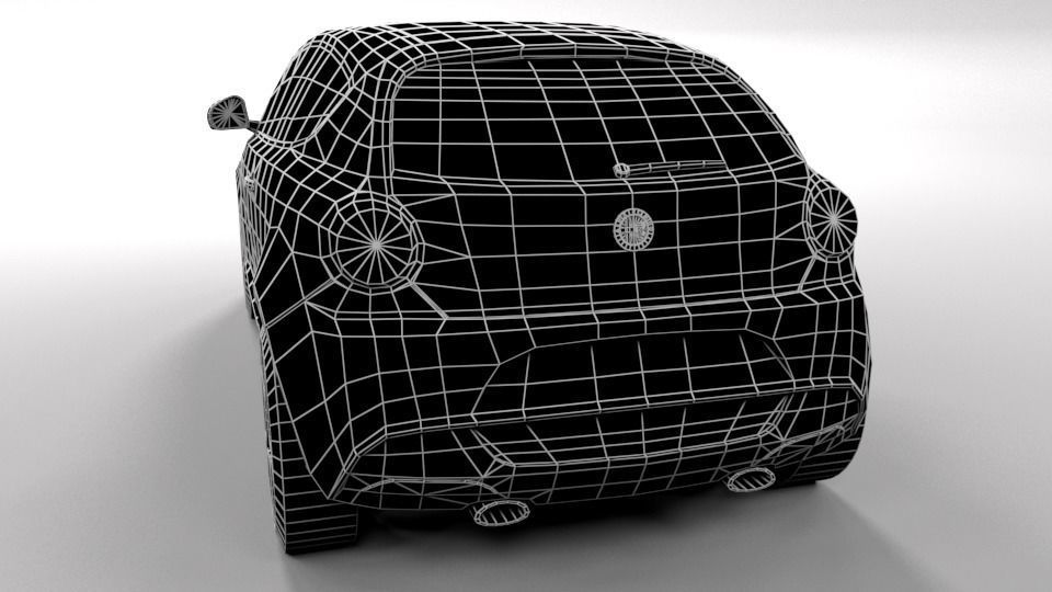 ALFA ROMEO MITO LOWPOLY Low-poly 3D model_3