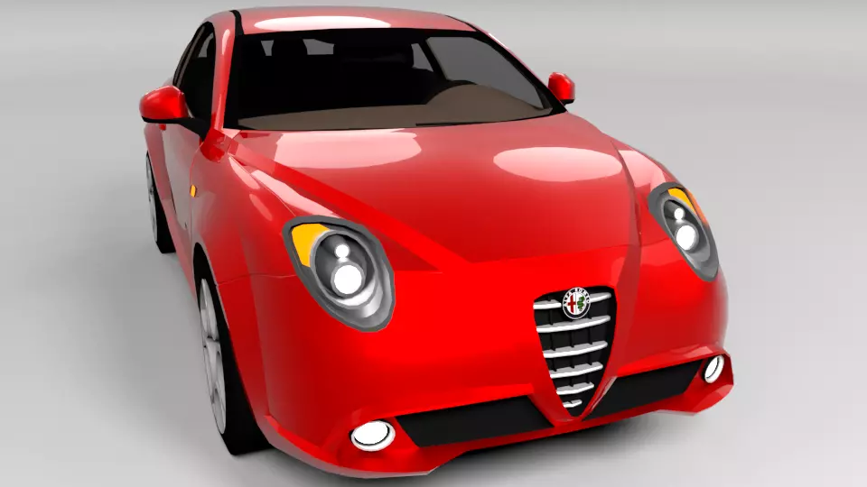 ALFA ROMEO MITO LOWPOLY Low-poly 3D model_0
