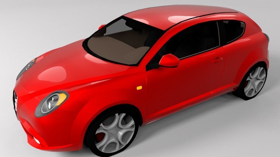 ALFA ROMEO MITO LOWPOLY Low-poly 3D model_4