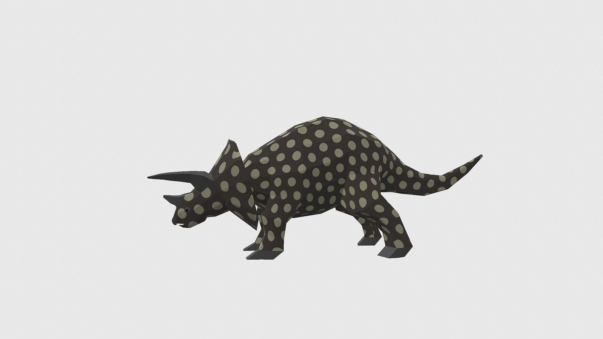 Dinosaur Triceratops - 02 Low-poly 3D model_6