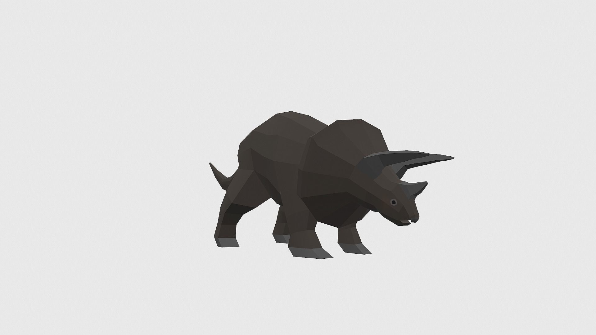 Dinosaur Triceratops - 02 Low-poly 3D model_10