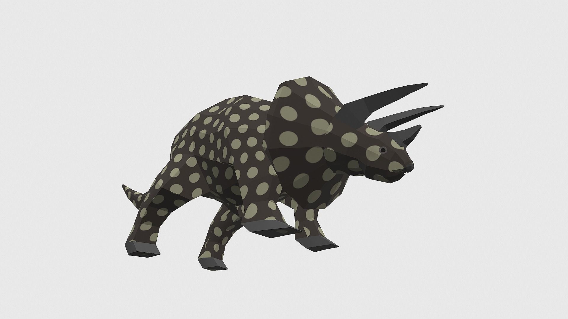 Dinosaur Triceratops - 02 Low-poly 3D model_8