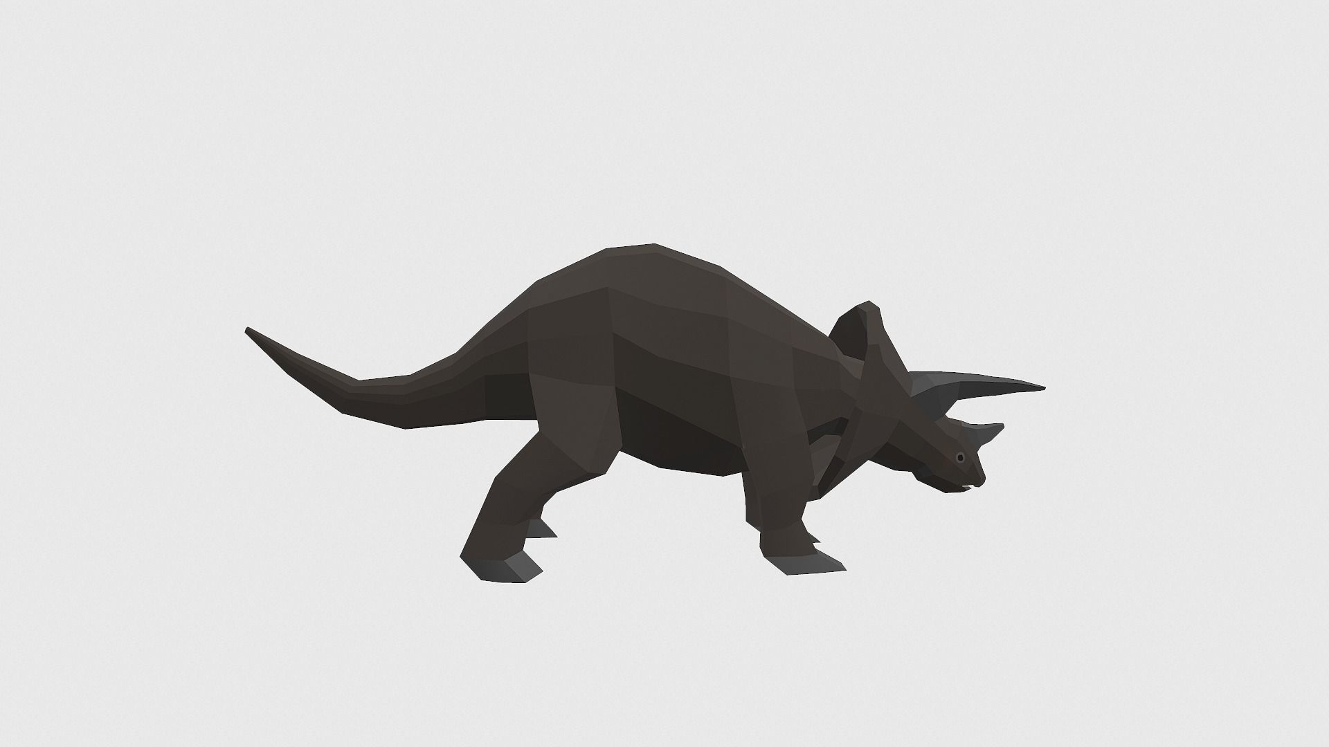 Dinosaur Triceratops - 02 Low-poly 3D model_9