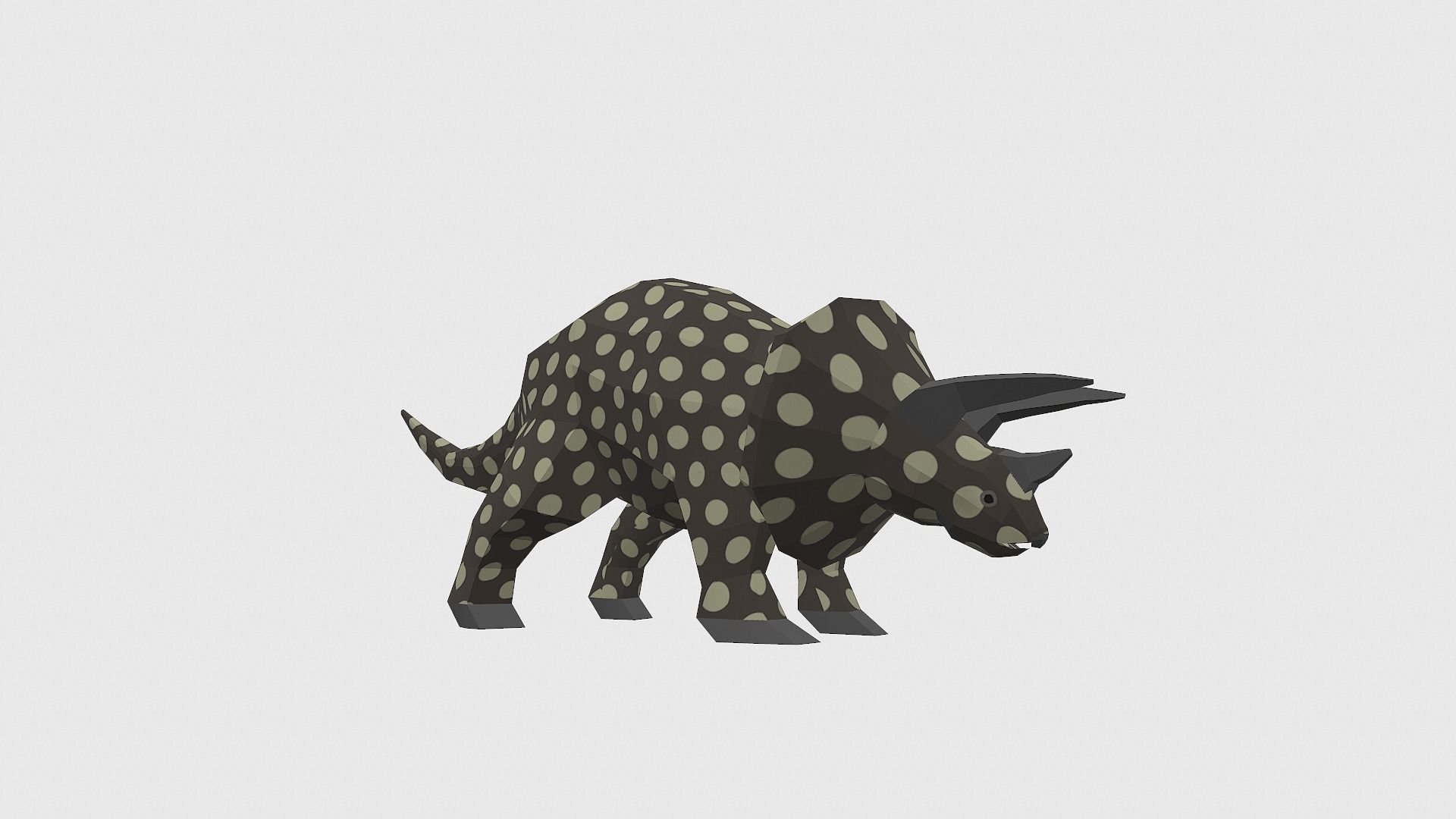 Dinosaur Triceratops - 02 Low-poly 3D model_3
