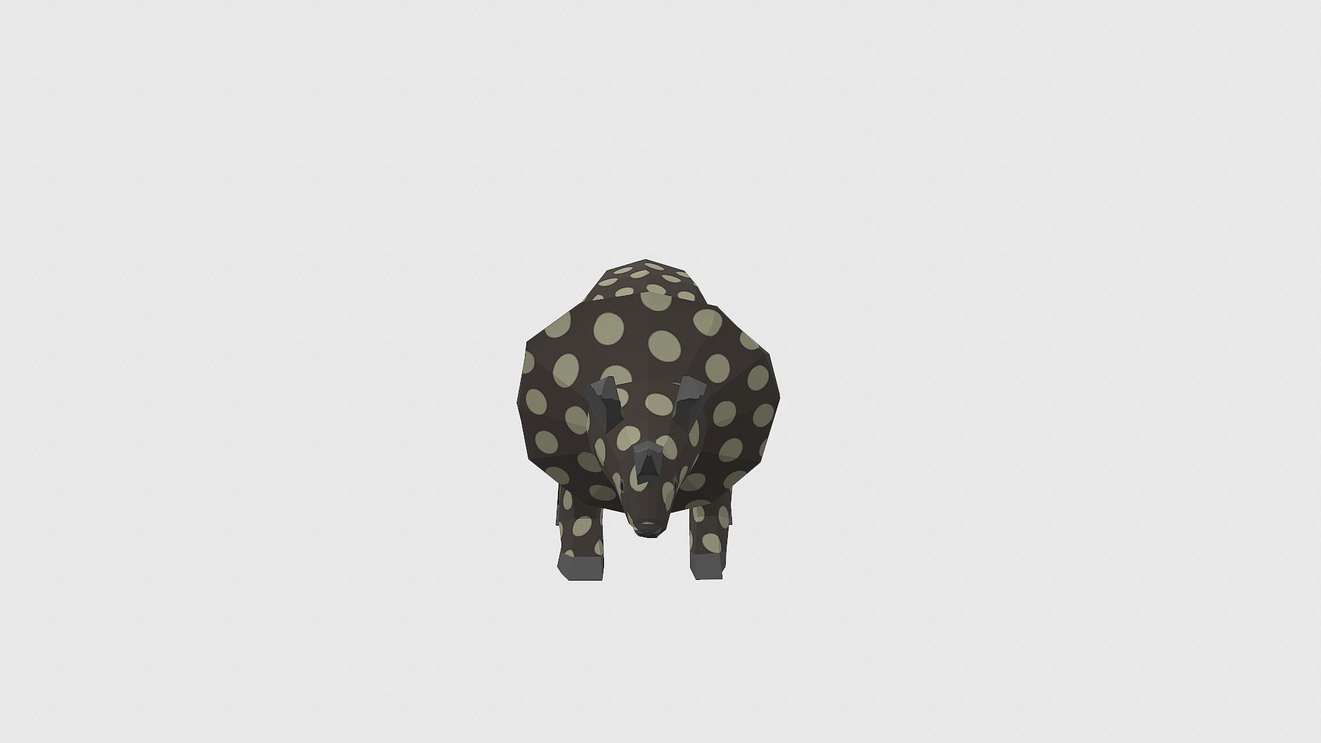 Dinosaur Triceratops - 02 Low-poly 3D model_4