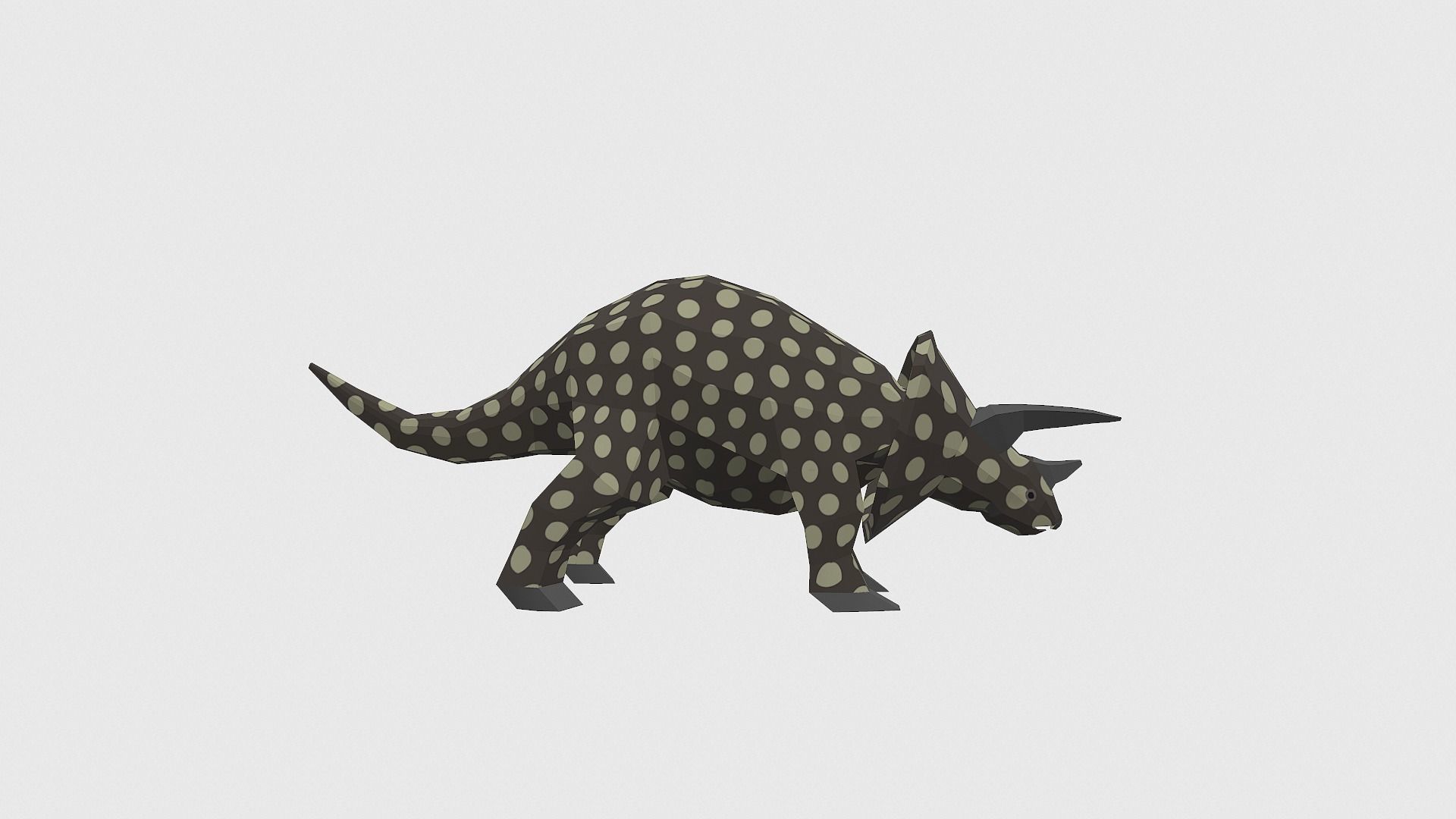 Dinosaur Triceratops - 02 Low-poly 3D model_2