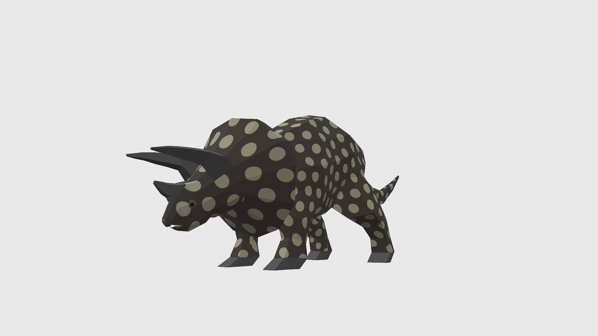Dinosaur Triceratops - 02 Low-poly 3D model_5