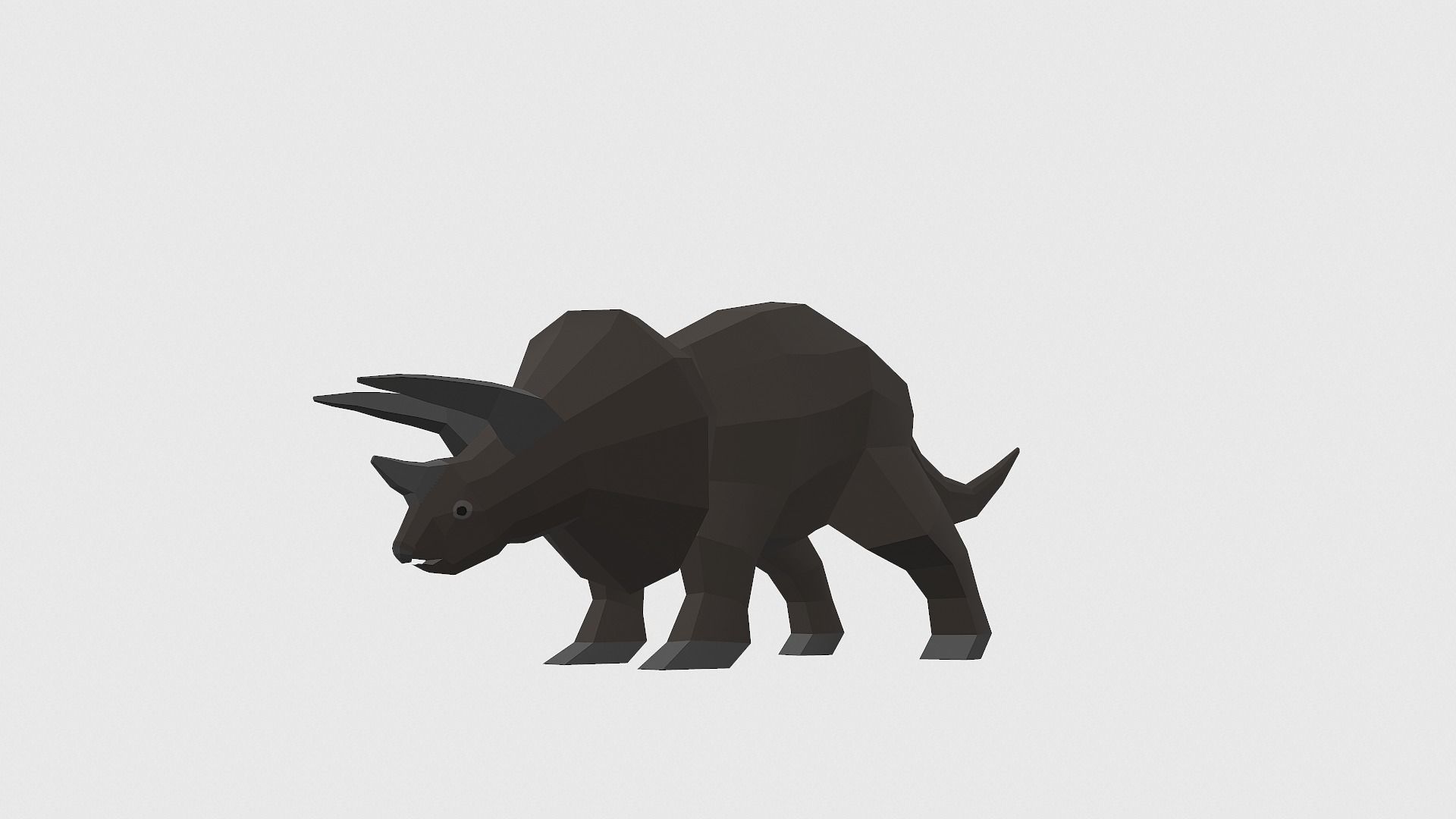 Dinosaur Triceratops - 02 Low-poly 3D model_11