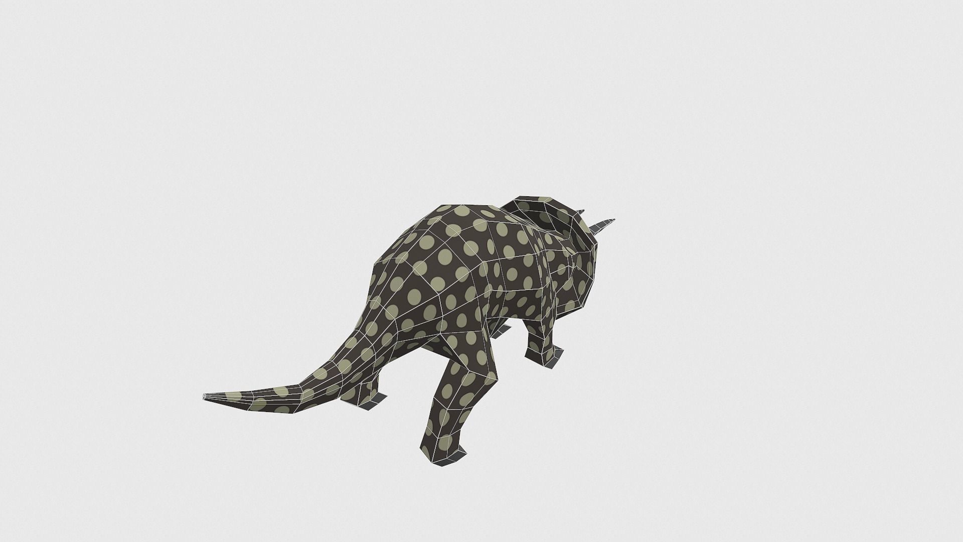 Dinosaur Triceratops - 02 Low-poly 3D model_14