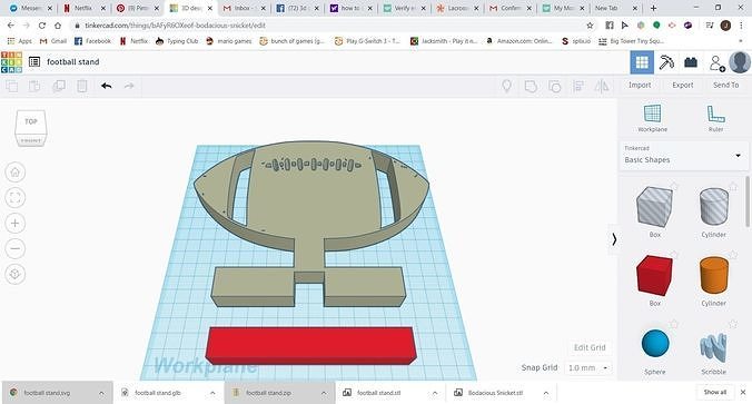 football stand 3D print model