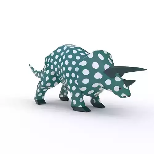 Dinosaur Triceratops  Low-poly 3D model