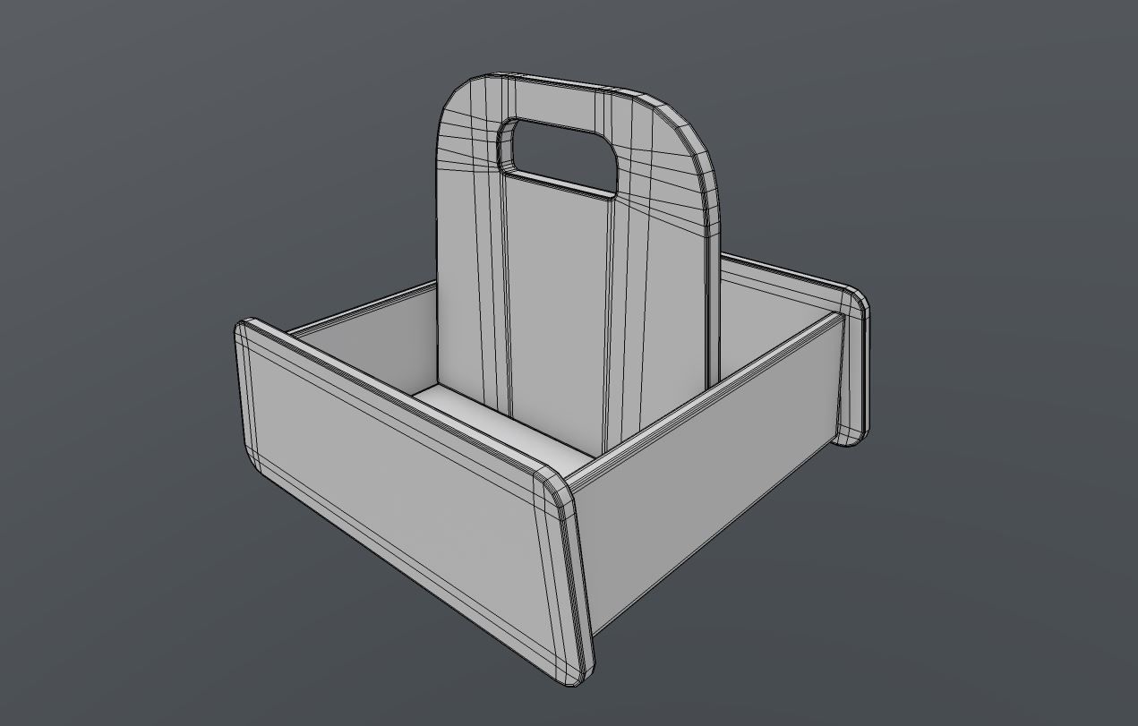 Basket Up Low-poly 3D model_3