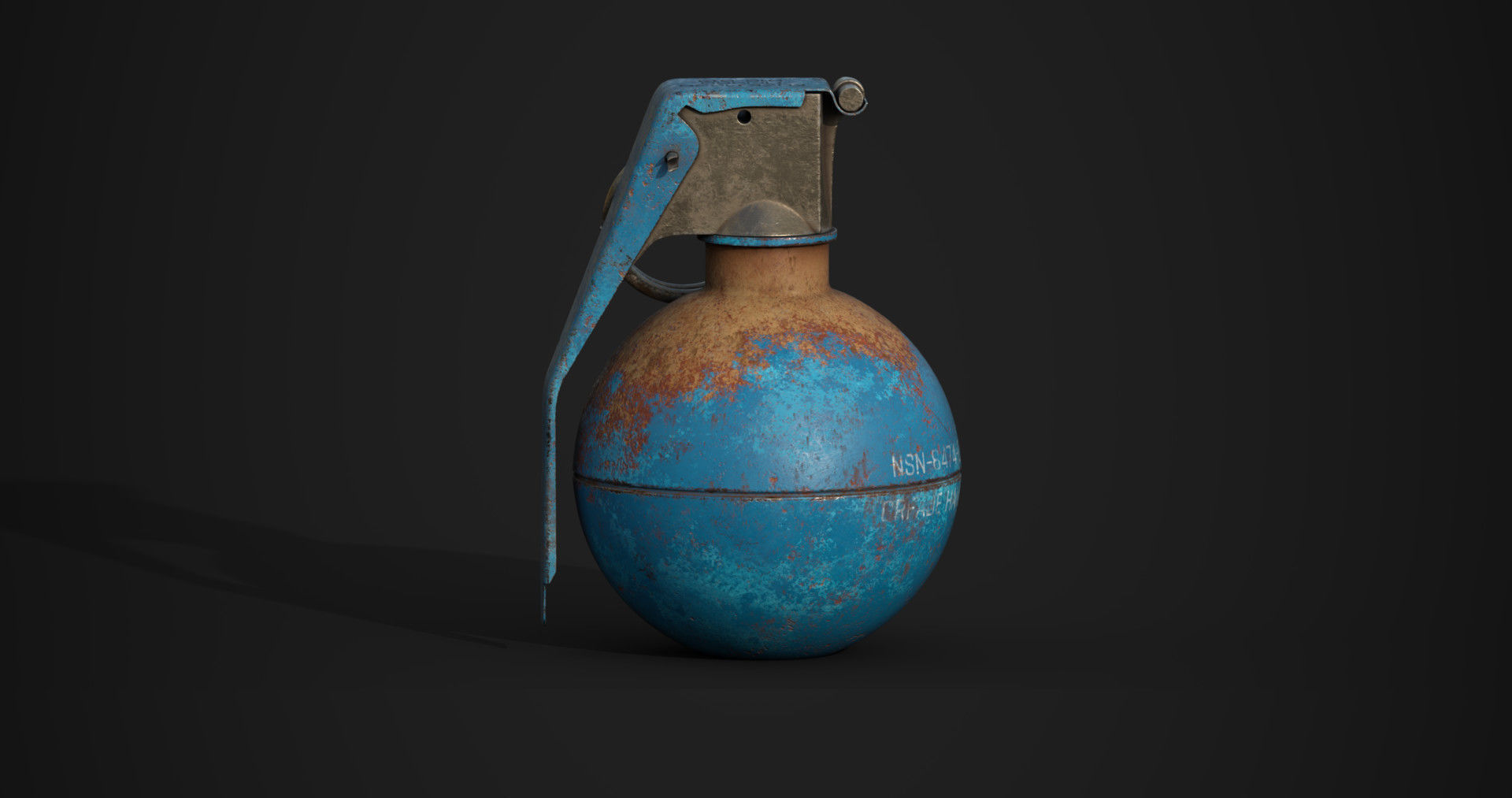 M67 Grenade Low-poly 3D model_3