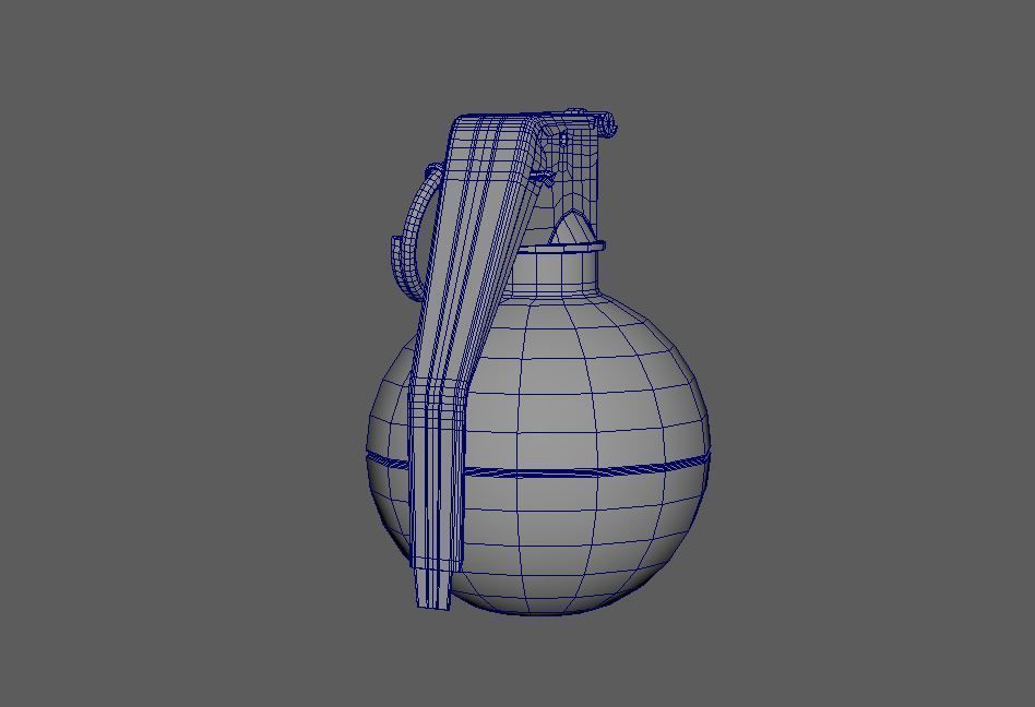 M67 Grenade Low-poly 3D model_4