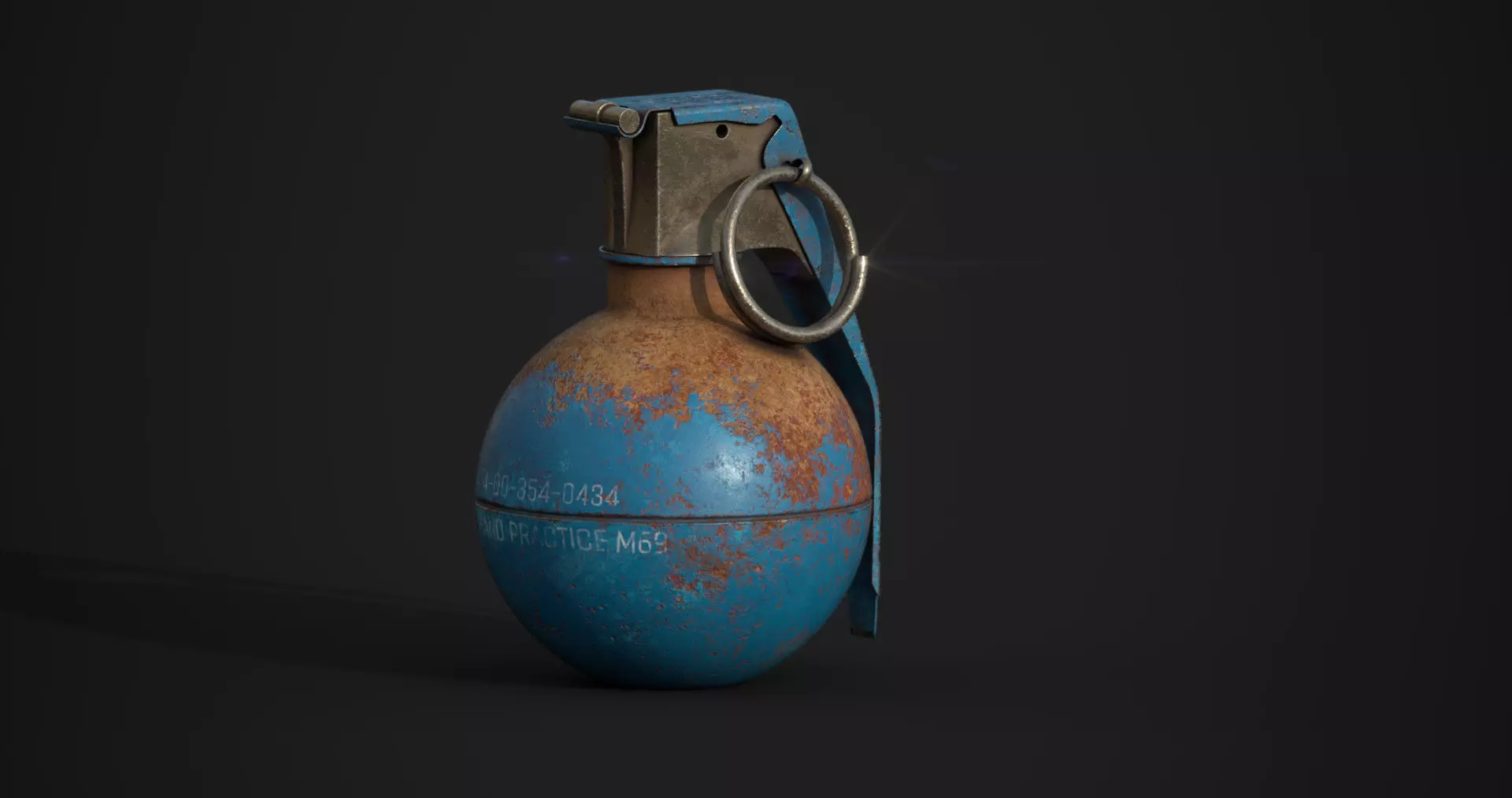 M67 Grenade Low-poly 3D model_0
