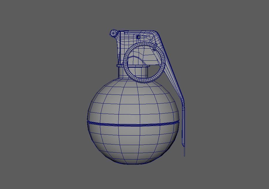 M67 Grenade Low-poly 3D model_5