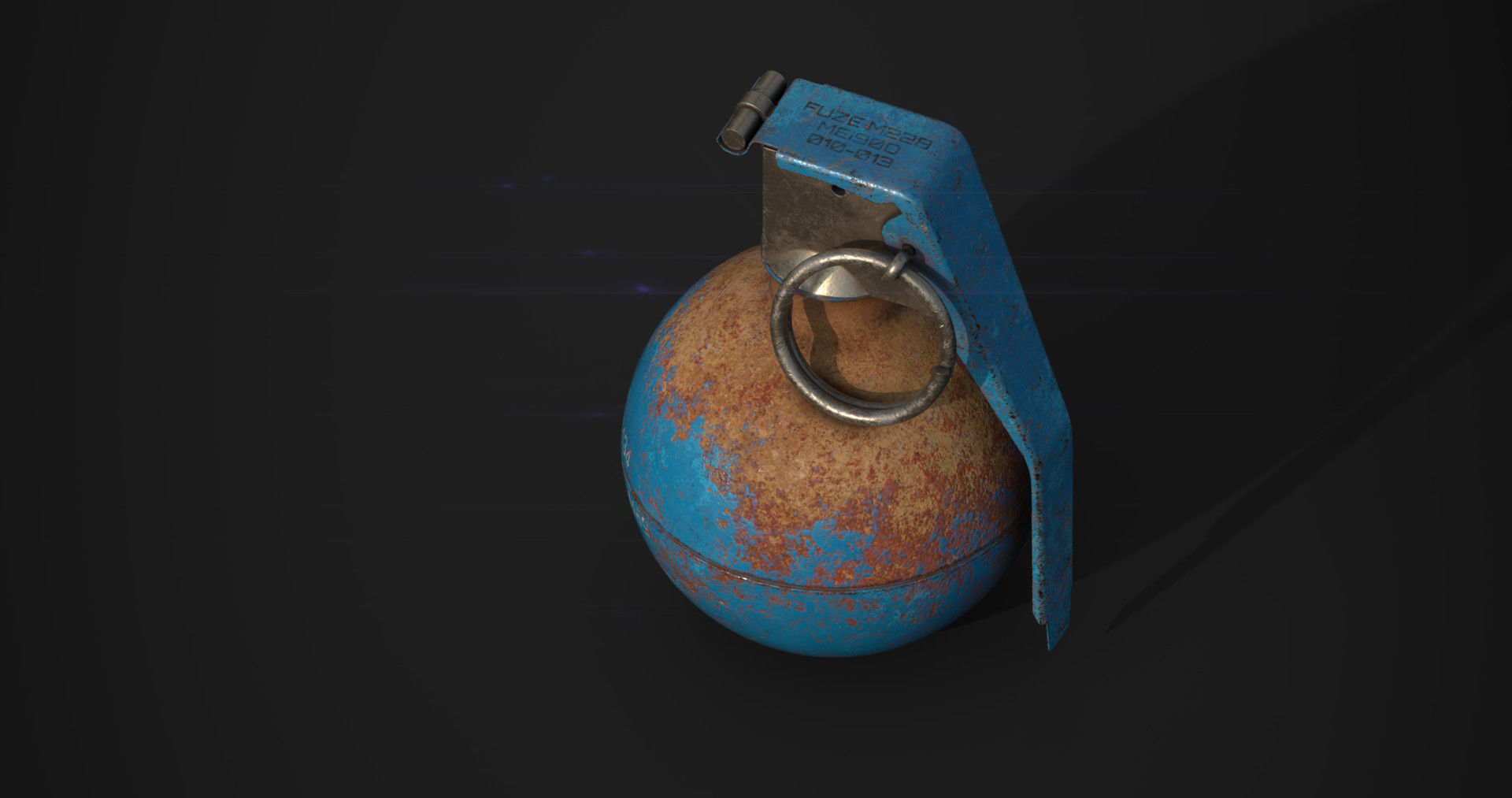 M67 Grenade Low-poly 3D model_1