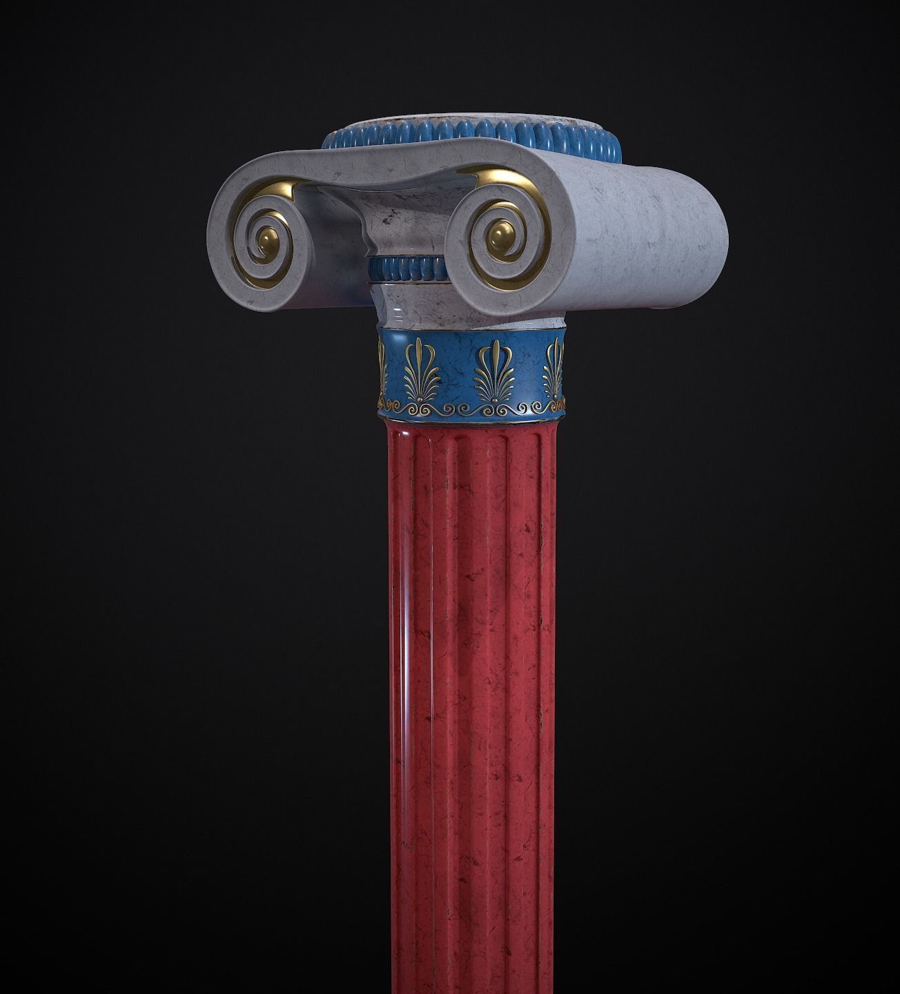 Greek Column  3D model_3
