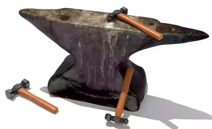 Anvil and forging hammers collection 