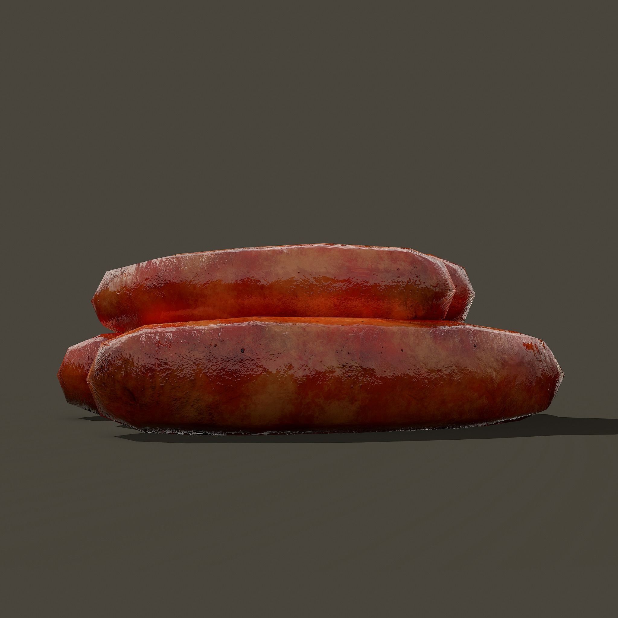 Sausages Low-poly 3D model_14
