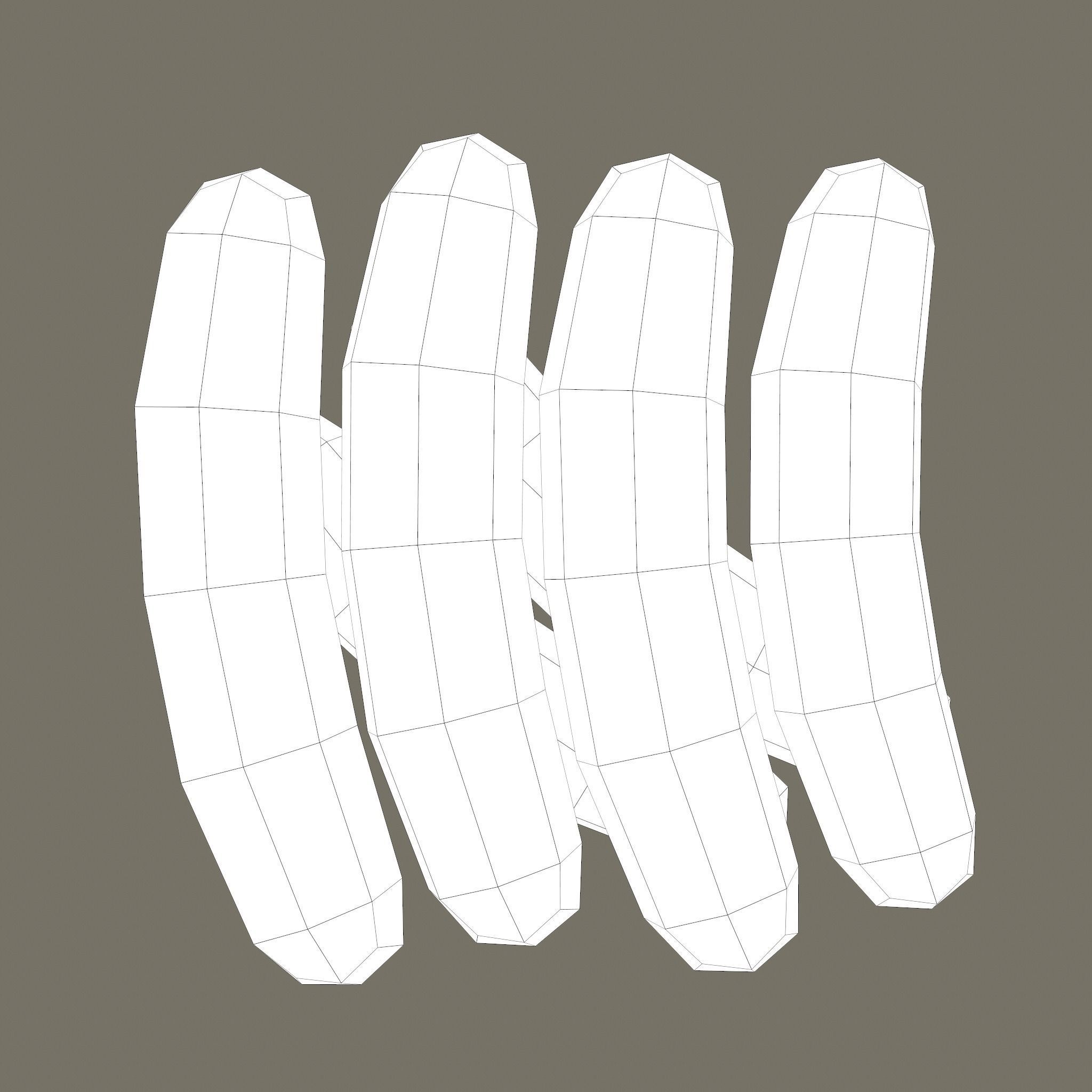 Sausages Low-poly 3D model_29