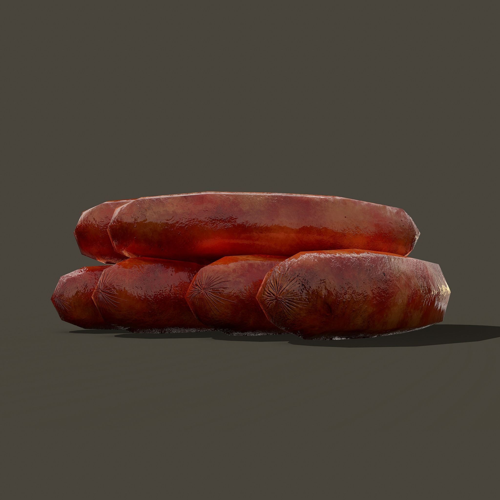 Sausages Low-poly 3D model_13
