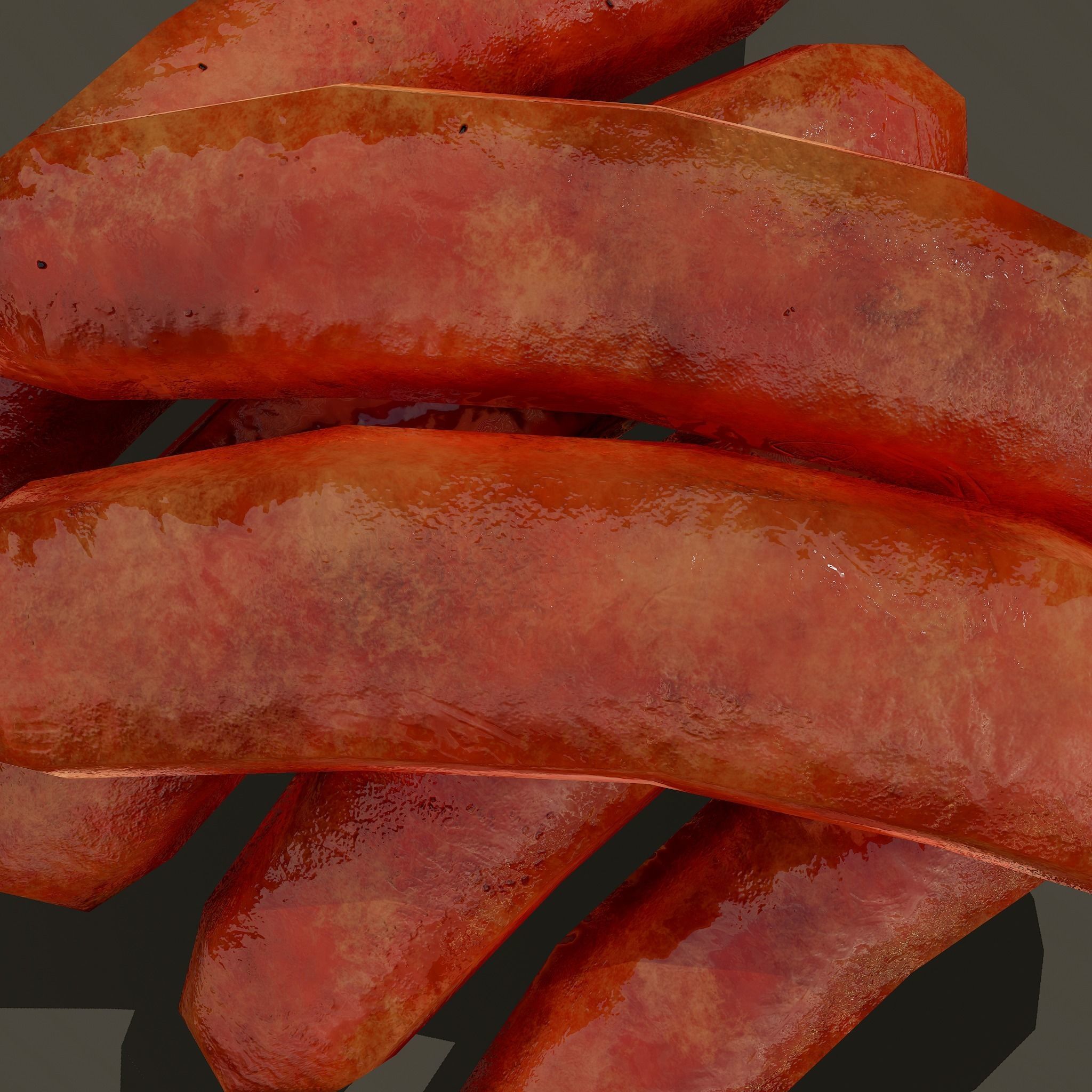 Sausages Low-poly 3D model_19