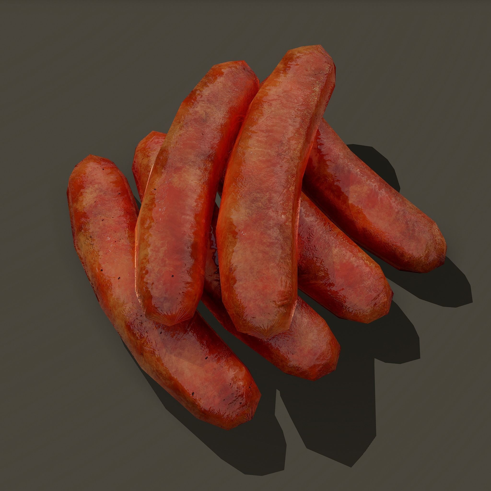Sausages Low-poly 3D model_18